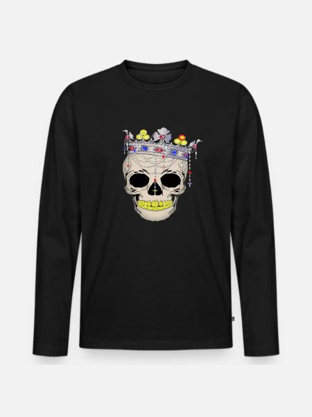 Skull King - Men's Premium Organic Long Sleeve Shirt - black
