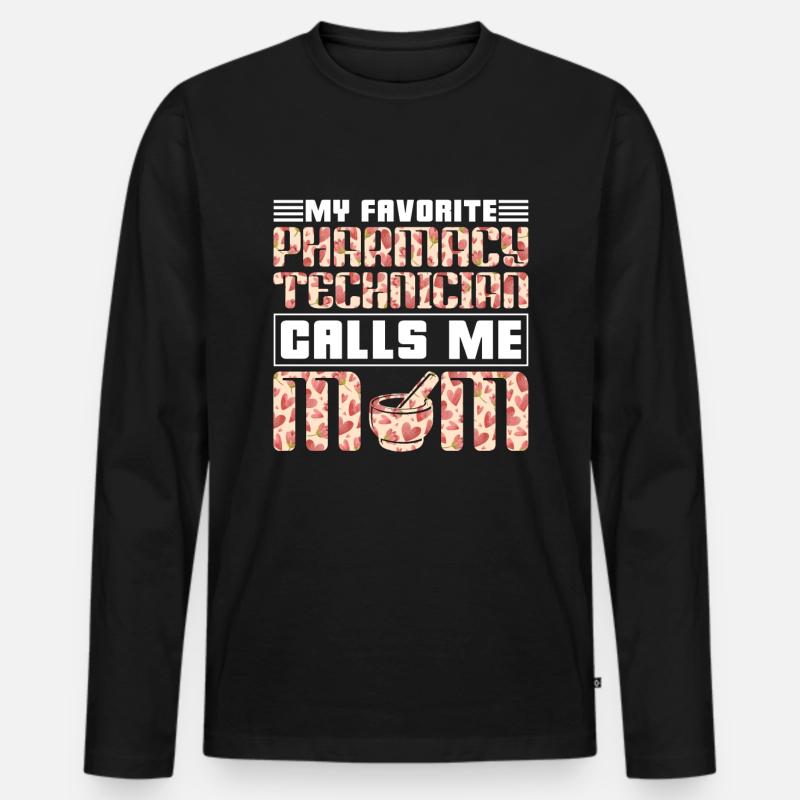 Pharmacy Technician Pharmacist Technician Gift - Men's Premium Organic Long Sleeve Shirt - black