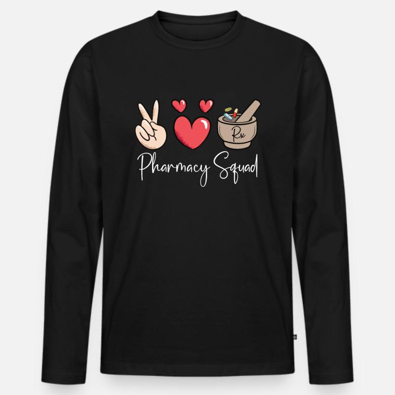 Pharmacy Technician Pharmacy Technician Gift - Men's Premium Organic Long Sleeve Shirt - black