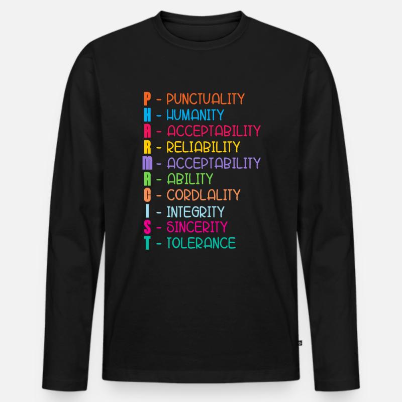Pharmacy Pharmacy Technician Technician Gift - Men's Premium Organic Long Sleeve Shirt - black