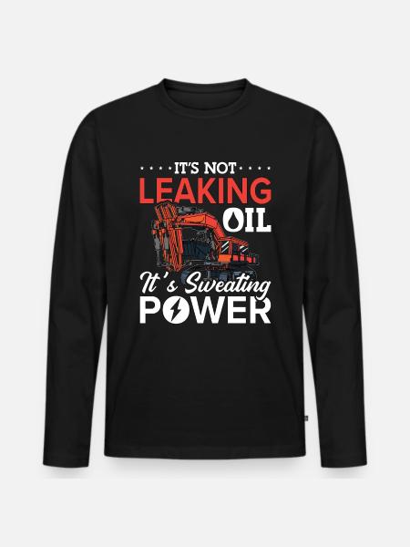 Baggerfahrer Bagger Bauarbeiter Baggern Geschenk - Männer Premium Bio Langarmshirt - Schwarz