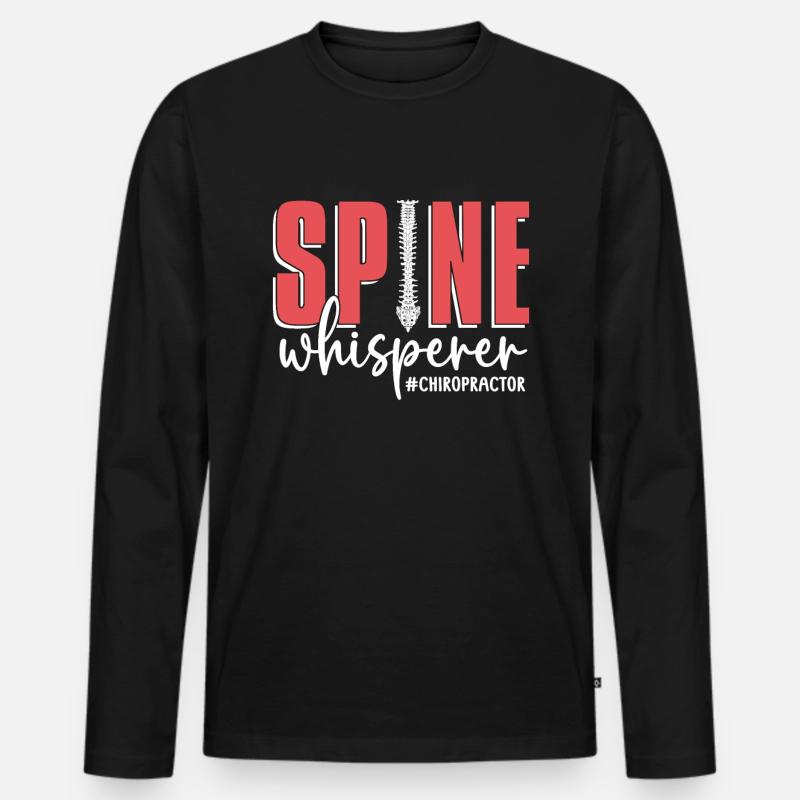 Chiropraktiker Chiropraktik Physio Coole Geschenk - Männer Premium Bio Langarmshirt - Schwarz