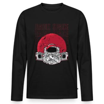 Astronomie Radio Space Stars Music Lover Universe - T-shirt manches longues Premium bio Homme - noir - Devant - Nico (187cm)