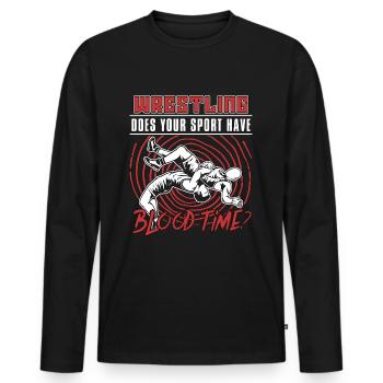 Catch Wrestling fait votre combat de lutteur sportif - T-shirt manches longues Premium bio Homme - noir - Devant - Nico (187cm)