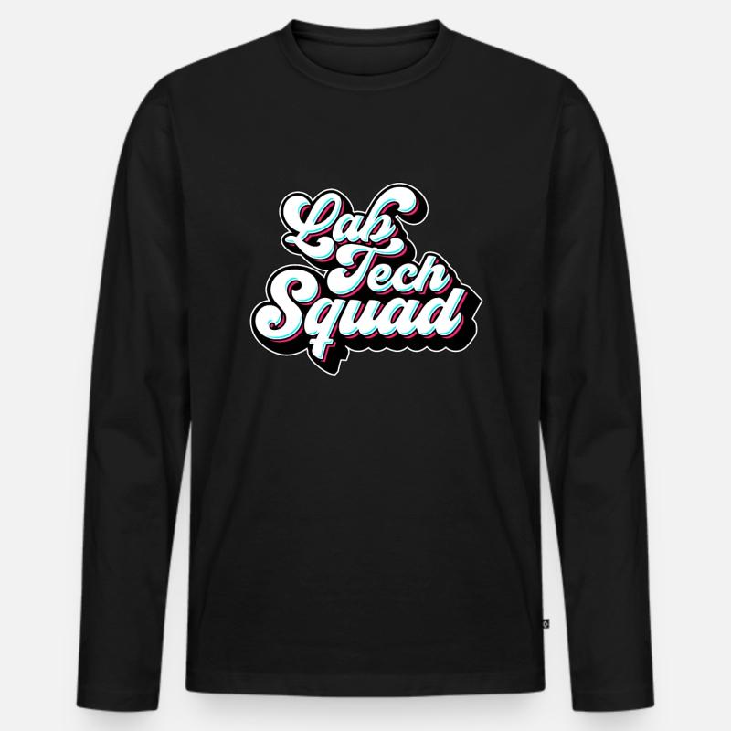 Lab Technician Lab Tech Squad Clinical Laboratory - Männer Premium Bio Langarmshirt - Schwarz