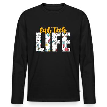 Lab Technician Lab Tech Life Laboratory Scientist - Männer Premium Bio Langarmshirt - Schwarz - Vorne - Nico (187cm)