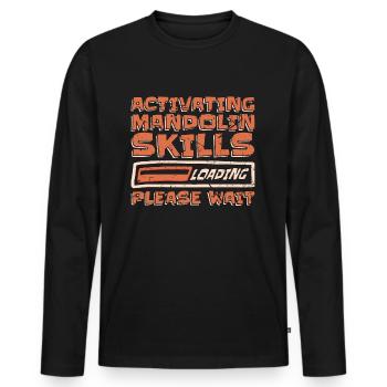 Mandolin Activating Mandolin Skills Music Club - Männer Premium Bio Langarmshirt - Schwarz - Vorne - Nico (187cm)