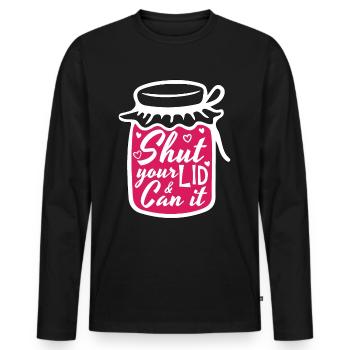 Conserves Fermez votre couvercle et pouvez-le Homesteader Canner - T-shirt manches longues Premium bio Homme - noir - Devant - Nico (187cm)