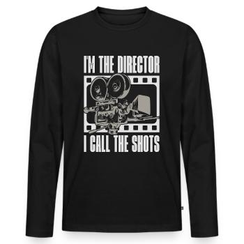 Film Director I'm The Director I Call Video Editor - Männer Premium Bio Langarmshirt - Schwarz - Vorne - Nico (187cm)