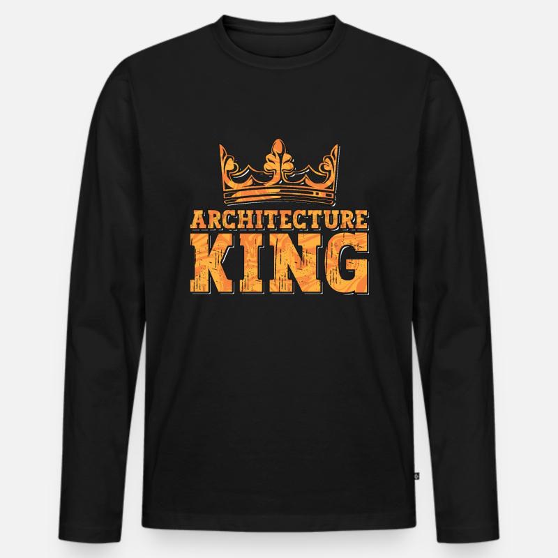 Architecture King Architectural Builder Architects - Men's Premium Organic Long Sleeve Shirt - black