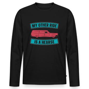 Embalmer My Other Ride Is A Funeral Home Embalmers - Men's Premium Organic Long Sleeve Shirt - black - Front - Nico (187cm)