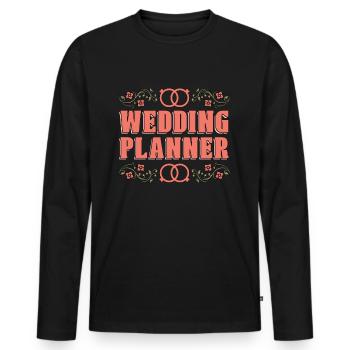 Wedding Planner Wedding Organizer Marriage Planner - Männer Premium Bio Langarmshirt - Schwarz - Vorne - Nico (187cm)