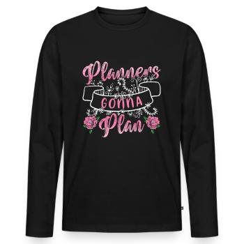 Wedding Planners Gonna Plan Wedding Coordinator - Männer Premium Bio Langarmshirt - Schwarz - Vorne - Nico (187cm)