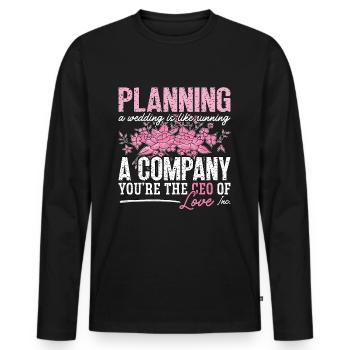 Wedding Planner Planning A Wedding Event Planner - Männer Premium Bio Langarmshirt - Schwarz - Vorne - Nico (187cm)