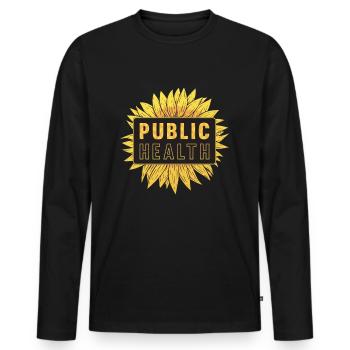 Scientifique en santé publique Épidémiologiste de la santé - T-shirt manches longues Premium bio Homme - noir - Devant - Nico (187cm)