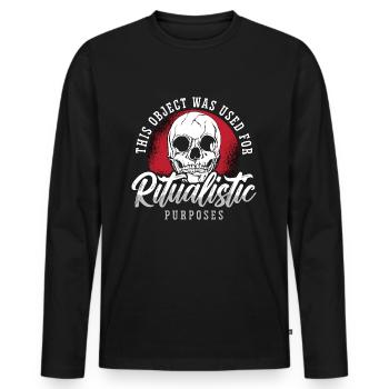 Anthropology This Object Was Used For Archaeology - Men's Premium Organic Long Sleeve Shirt - black - Front - Nico (187cm)