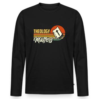 Theology Matters Religious Theologian Theologist - Men's Premium Organic Long Sleeve Shirt - black - Front - Nico (187cm)