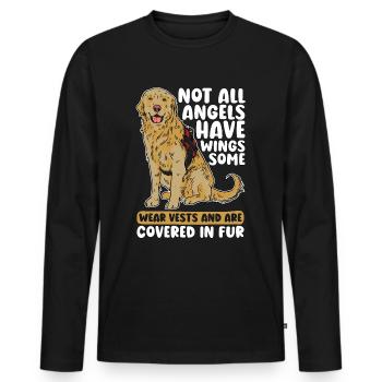 Dresseur de chiens d’assistance Tous les anges n’ont pas de propriétaire de chien - T-shirt manches longues Premium bio Homme - noir - Devant - Nico (187cm)