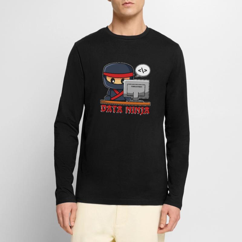 Data Mining Data Ninja Programmer Machine Learning Männer Premium Bio Langarmshirt