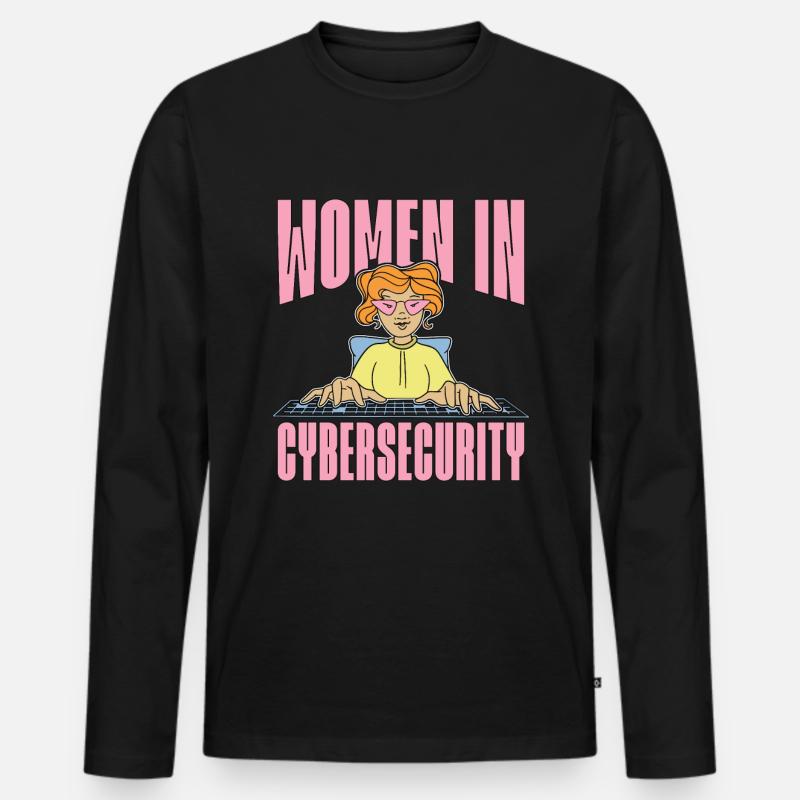 Cybersecurity Women In Cybersecurity Programming - Männer Premium Bio Langarmshirt - Schwarz