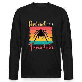 Les tarentules prétendent que je suis une tarentule arachnide rétro - T-shirt manches longues Premium bio Homme - noir - Devant - Nico (187cm)