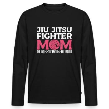 Jiu Jitsu Fighter Mom The Idol The Martial Artist - Männer Premium Bio Langarmshirt - Schwarz - Vorne - Nico (187cm)