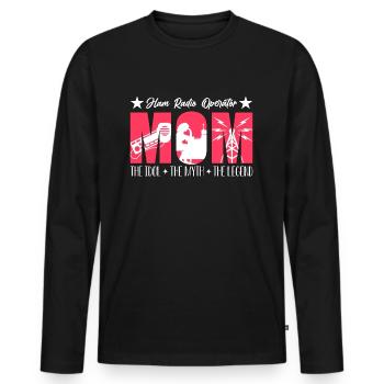 Ham Radio Operator Mom The Idol The Radio Operator - Männer Premium Bio Langarmshirt - Schwarz - Vorne - Nico (187cm)
