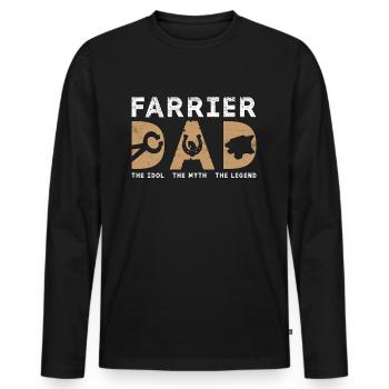 Farrier Dad The Idol The Myth The Metalworker - Men's Premium Organic Long Sleeve Shirt - black - Front - Nico (187cm)