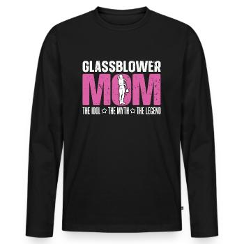 Glassblower Mom The Idol The Myth The Glassblowing - Männer Premium Bio Langarmshirt - Schwarz - Vorne - Nico (187cm)