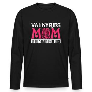 Valkyries Maman L’idole Le mythe La déesse nordique - T-shirt manches longues Premium bio Homme - noir - Devant - Nico (187cm)
