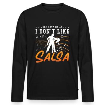 Danse Salsa Tu Mas Perdu Danse Mambo Danseuse Salsa - T-shirt manches longues Premium bio Homme - noir - Devant - Nico (187cm)
