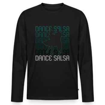 Salsa Dance Salsa Mambo Music Lover Dance Sport - Männer Premium Bio Langarmshirt - Schwarz - Vorne - Nico (187cm)
