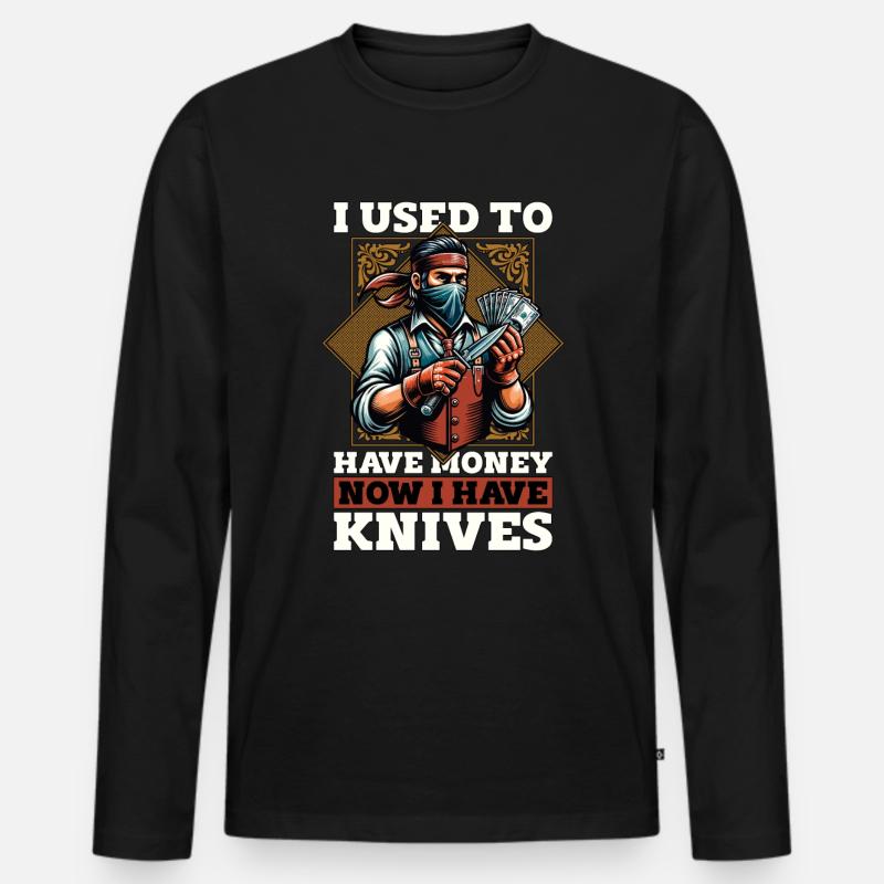Forgeage de lames J’avais de l’argent Fabrication de lames T-shirt manches longues Premium bio Homme