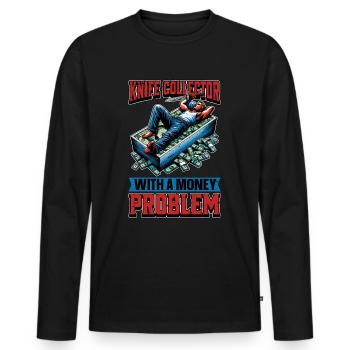 Blade Forging Knife Collector With Blade Crafting - Männer Premium Bio Langarmshirt - Schwarz - Vorne - Nico (187cm)