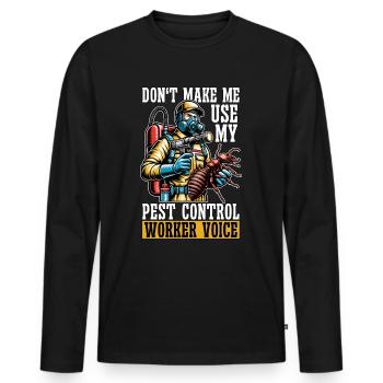 La lutte antiparasitaire ne me fait pas utiliser mes solutions anti-insectes - T-shirt manches longues Premium bio Homme - noir - Devant - Nico (187cm)