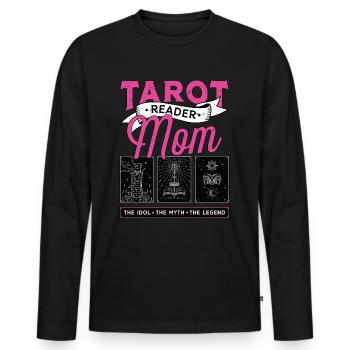 Tarot Reader Mom The Idol The Myth Fortune Telling - Men's Premium Organic Long Sleeve Shirt - black - Front - Nico (187cm)