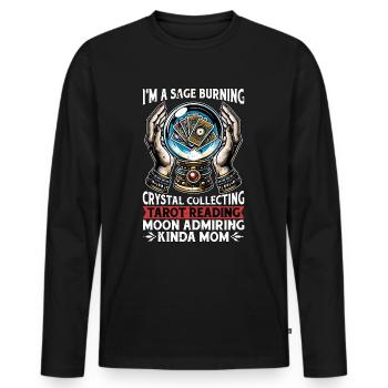 Tarot Reading I'm A Sage Burning Fortune Telling - Men's Premium Organic Long Sleeve Shirt - black - Front - Nico (187cm)