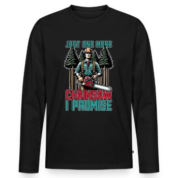 Arboriculteur Juste un arboriculteur spécialiste des arbres de plus - T-shirt manches longues Premium bio Homme - noir - Devant - Nico (187cm)