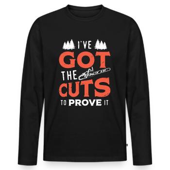 Tree Surgeon I've Got The Cuts Arboriculturist - Männer Premium Bio Langarmshirt - Schwarz - Vorne - Nico (187cm)