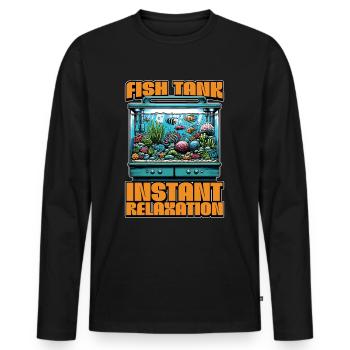Aquarium Enthusiast Fish Tank Instant Fish Lover - Männer Premium Bio Langarmshirt - Schwarz - Vorne - Nico (187cm)