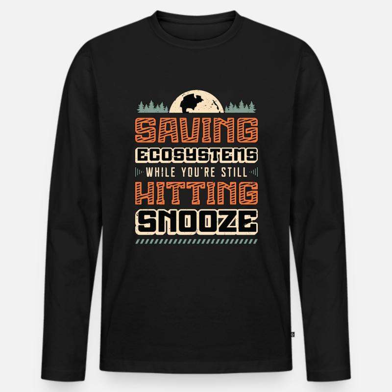 Environmental Science Saving Ecosystems Scientist - Männer Premium Bio Langarmshirt - Schwarz