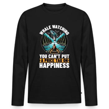 Whale Watching You Can't Put A Price Marine Animal - Männer Premium Bio Langarmshirt - Schwarz - Vorne - Nico (187cm)