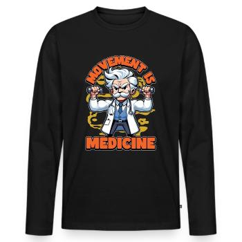 Physical Therapist Movement Is Healthcare Worker - Männer Premium Bio Langarmshirt - Schwarz - Vorne - Nico (187cm)