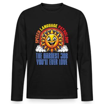 Speech Therapy Speech Language Physiotherapist - Männer Premium Bio Langarmshirt - Schwarz - Vorne - Nico (187cm)