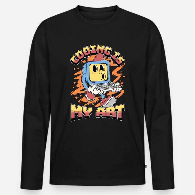 Coder Coding Is My Art Software Engineering Coders Männer Premium Bio Langarmshirt