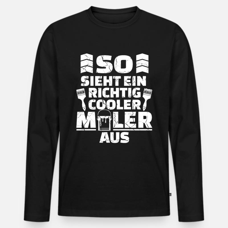 Maler und Lackierer - Männer Premium Bio Langarmshirt - Schwarz