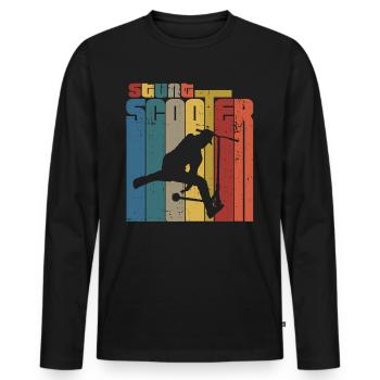 Scooter stunt - Men's Premium Organic Long Sleeve Shirt - black - Front - Nico (187cm)