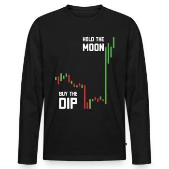 acheter l’investissement dip - T-shirt manches longues Premium bio Homme - noir - Devant - Nico (187cm)
