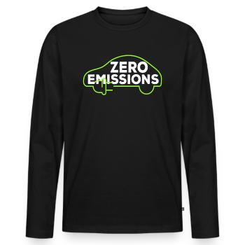 Electric Car Zero Emissions Electric Electric Car - Men's Premium Organic Long Sleeve Shirt - black - Front - Nico (187cm)