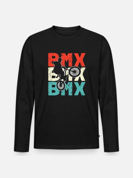 BMX - Men's Premium Organic Long Sleeve Shirt - black